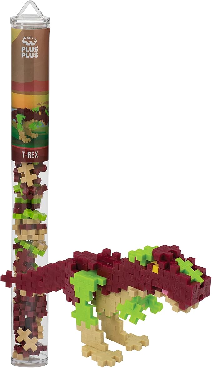 PLUS PLUS T-Rex Dinosaur 70 Piece Mini Maker Tube