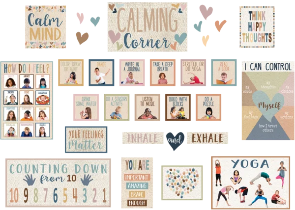 Everyone is Welcome Calming Corner Bulletin Board Set