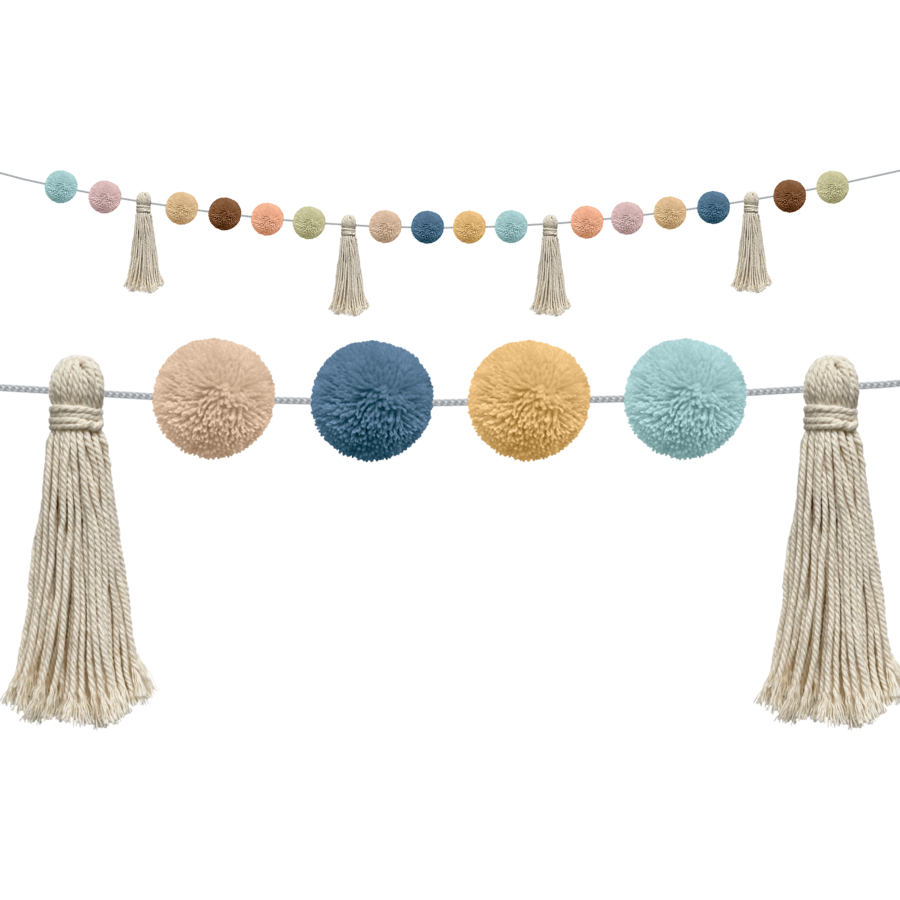 Everyone is Welcome Pom-Poms and Tassels Garland