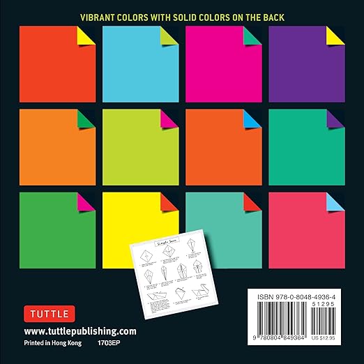 Origami Paper 500 Sheets Vibrant Colors