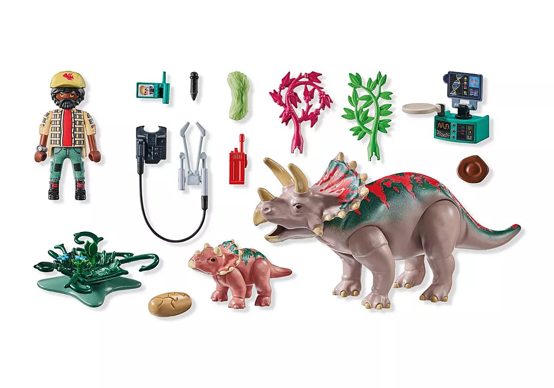 Playmobil Dinos Triceratops Family