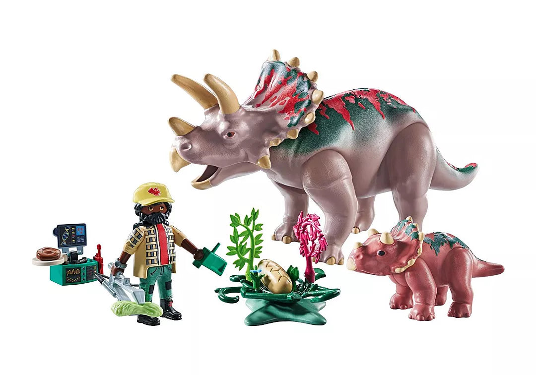 Playmobil Dinos Triceratops Family