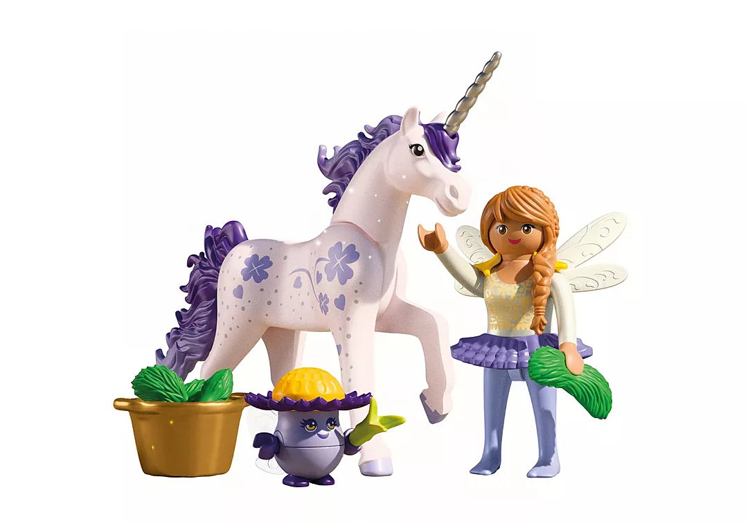 Playmobil Collectible Unicorn: Lucky Lavender with Fairy