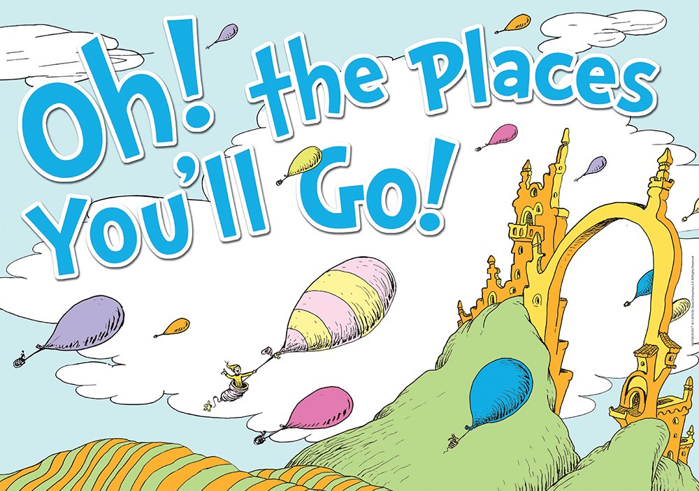 Dr. Seuss Oh The Places Poster