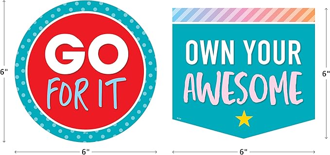 Colorful Vibes Positive Sayings Accents