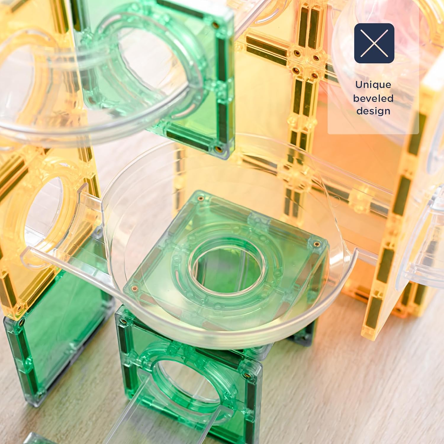 Connetix Rainbow Ball Run Expansion Pack - 66 Pieces