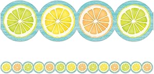 Lemon Zest Citrus Slices Die-Cut Border