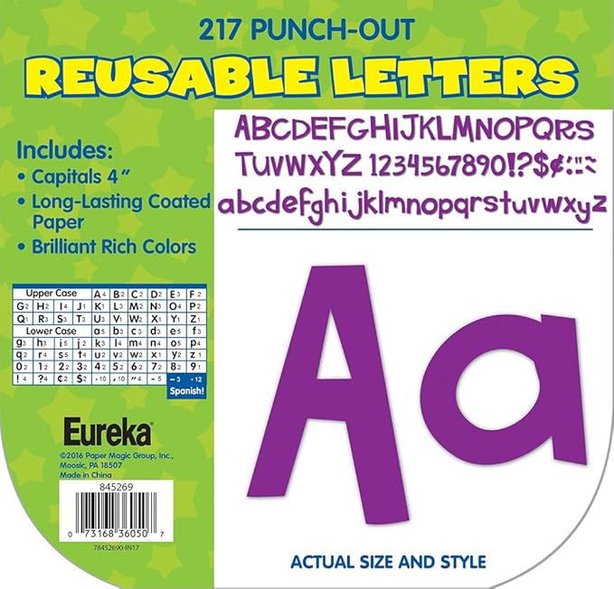 Sharp Bunch Purple 4" Letters