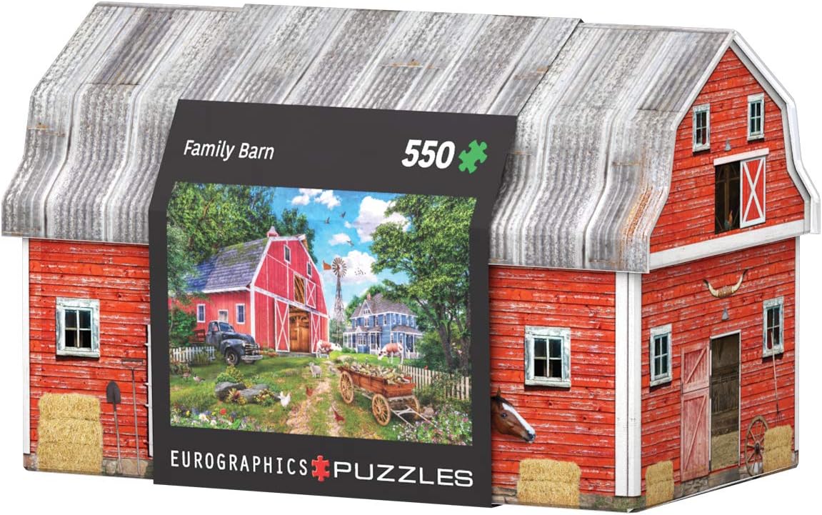 Eurographics Family Farm 550 Piece Puzzle in Tin