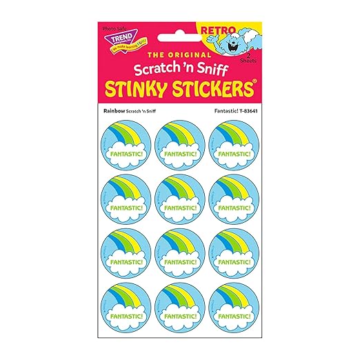 Retro Stinky Stickers - Fantastic/Rainbow