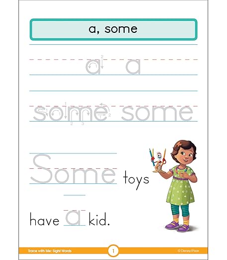 Trace with Me: Toy Story 4 Sight Words Activity Pad Preschool - Grade 2