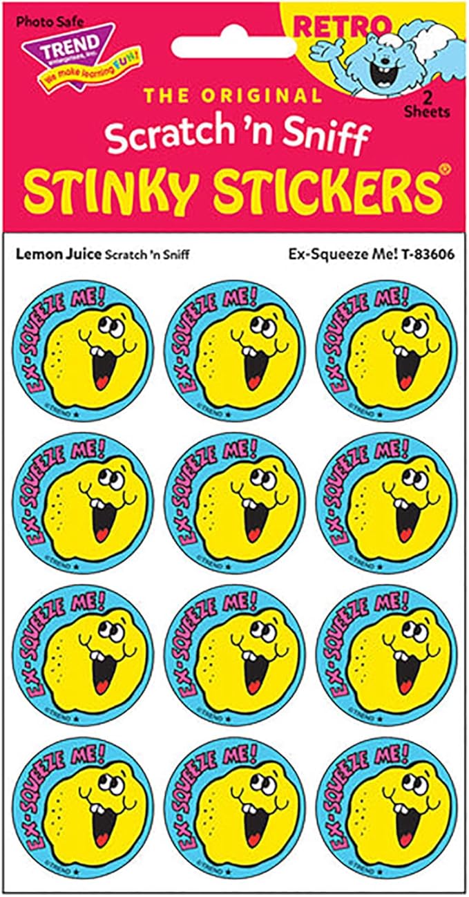 Retro Stinky Stickers - Lemon Juice/Ex-Sqeeze Me