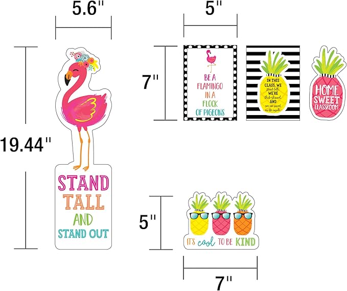 Simply Stylish Tropical Motivational Mini Bulletin Board Set