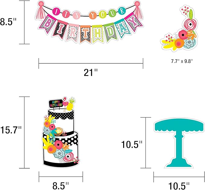 Simply Stylish Tropical Pineapple Birthday Bulletin Board Set