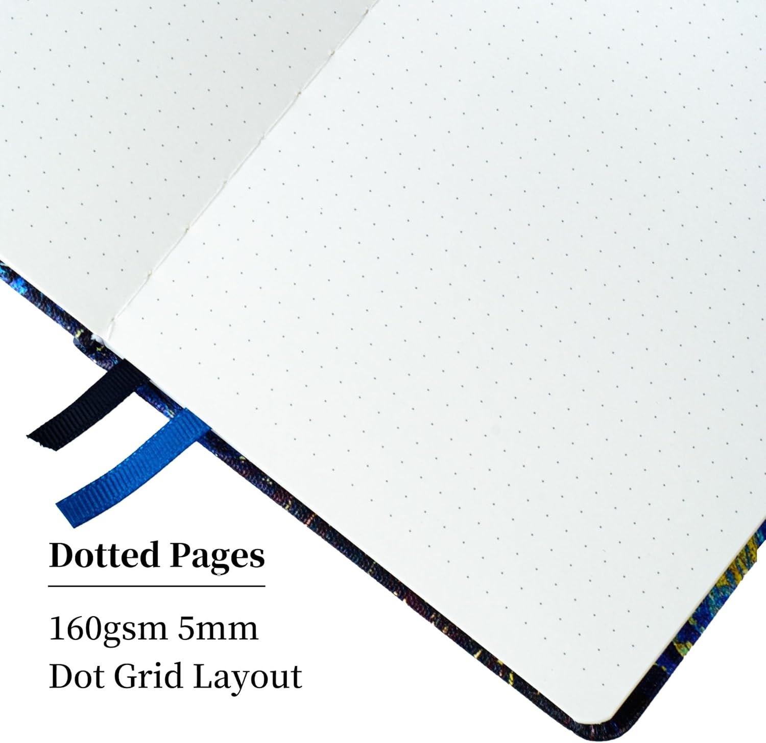 Starry Night 160gsm Bullet Dotted Journal Vincent Van Gogh Inner Pocket Elastic Band B6 Hard Cover Dot Grid Notebook