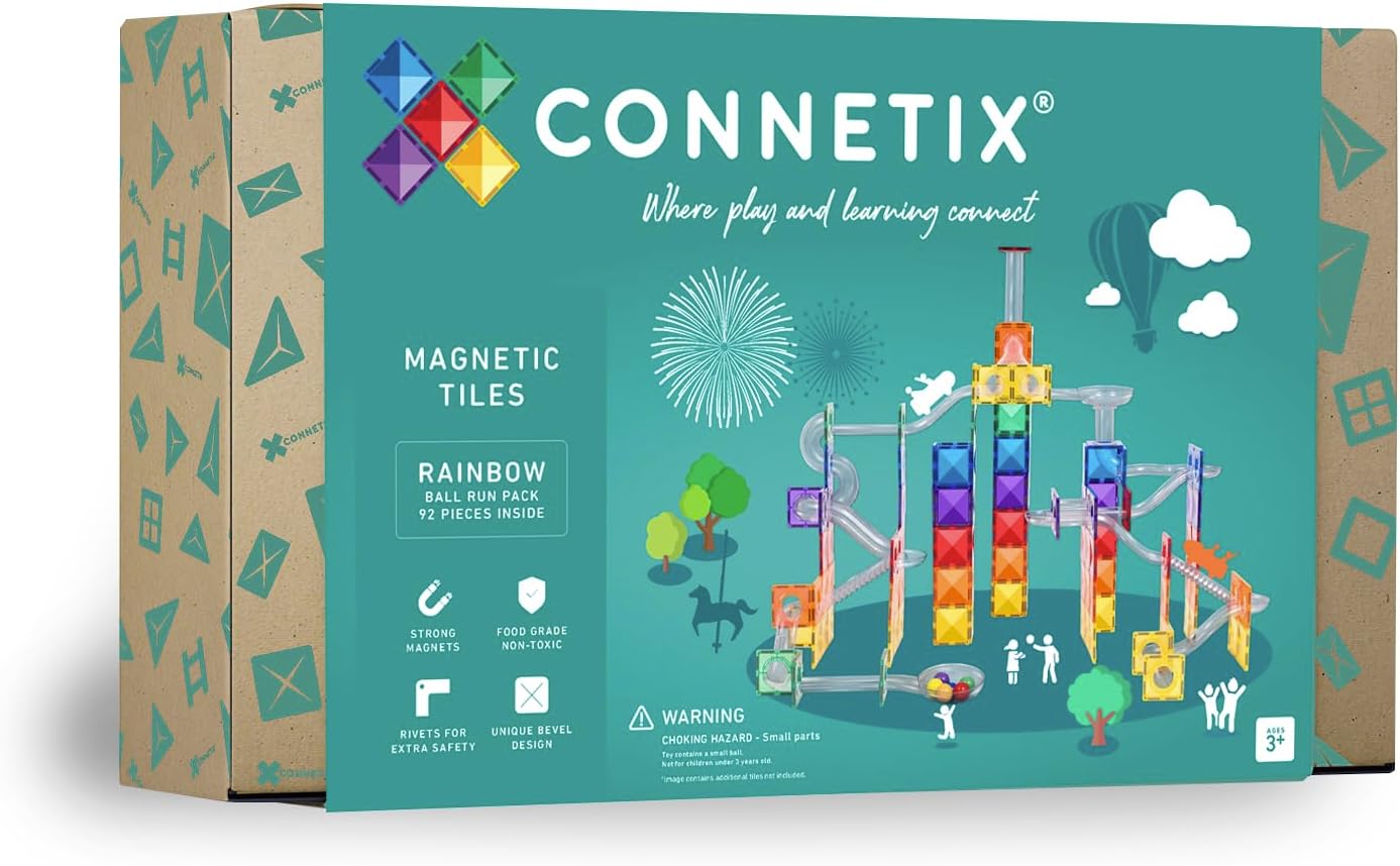 Connetix Rainbow Ball Run Pack - 92 Pieces