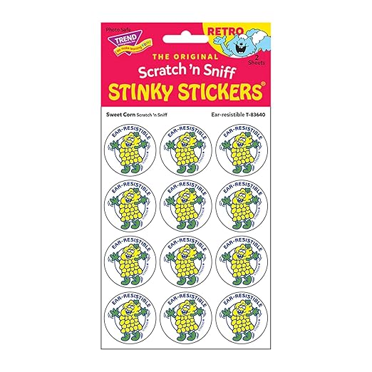 Retro Stinky Stickers - Ear/Sweet Corn