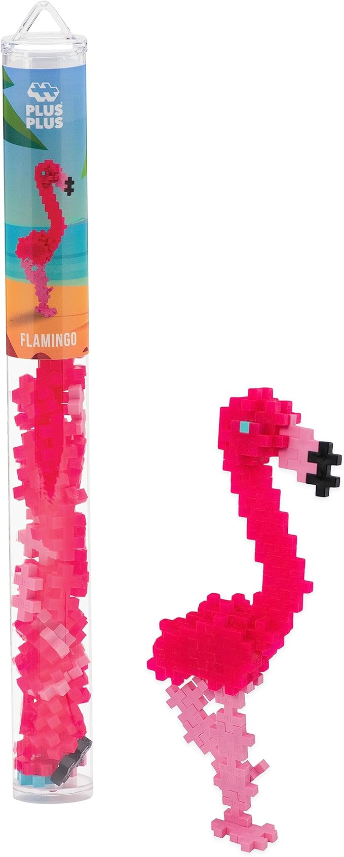 PLUS PLUS Flamingo 70 Piece Mini Maker Tube