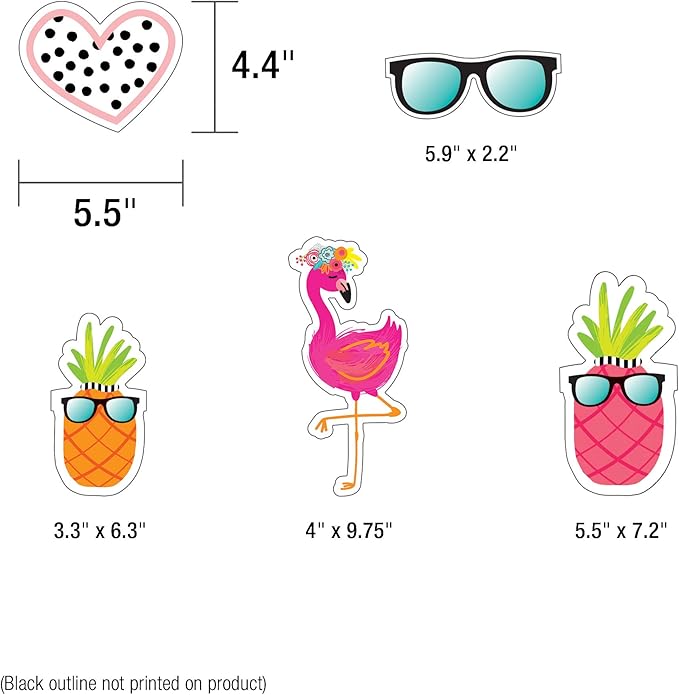 Simply Stylish Tropical Motivational Mini Bulletin Board Set