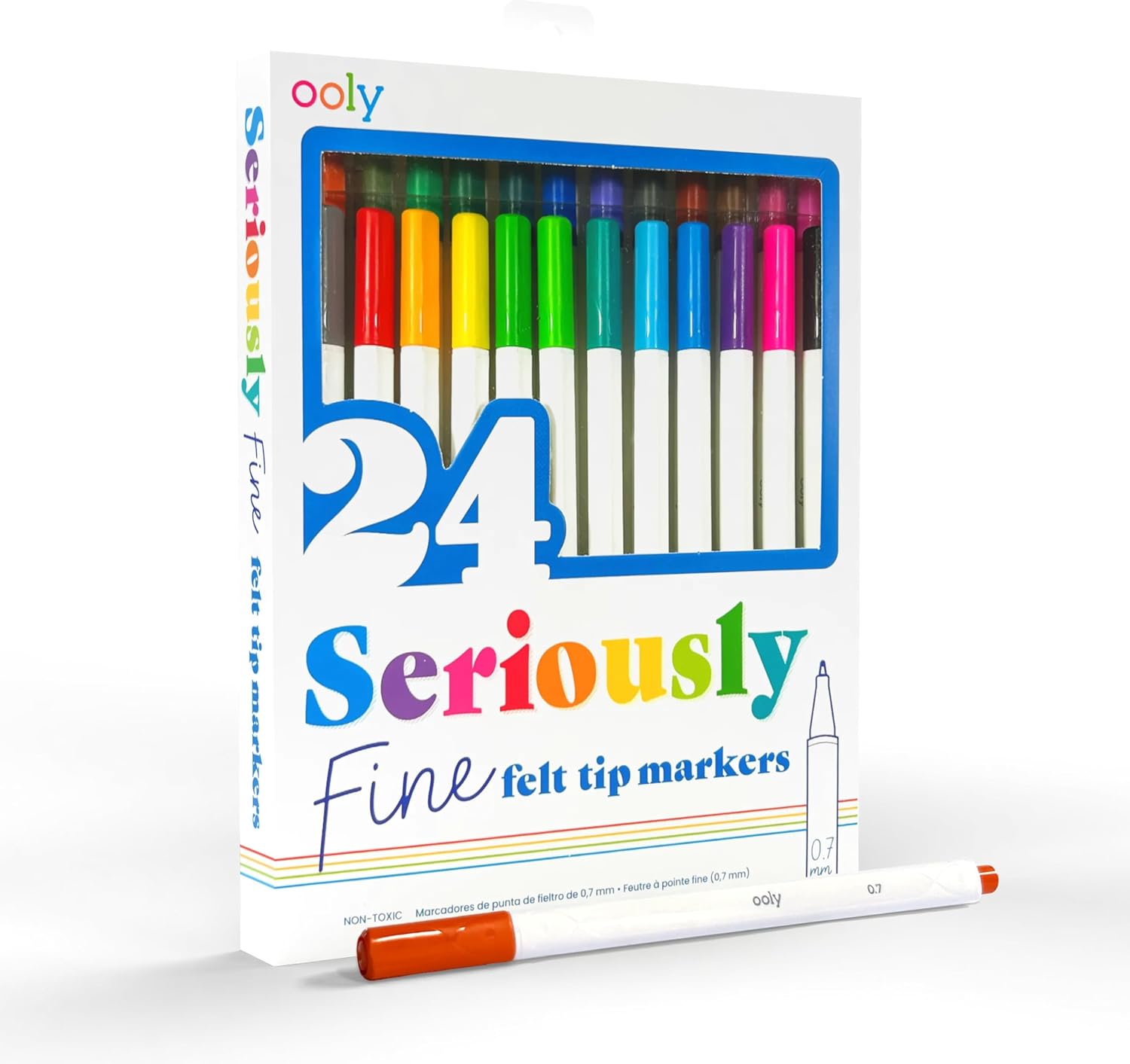 Ooly Seriously Fine Felt Tip Markers - set of 24