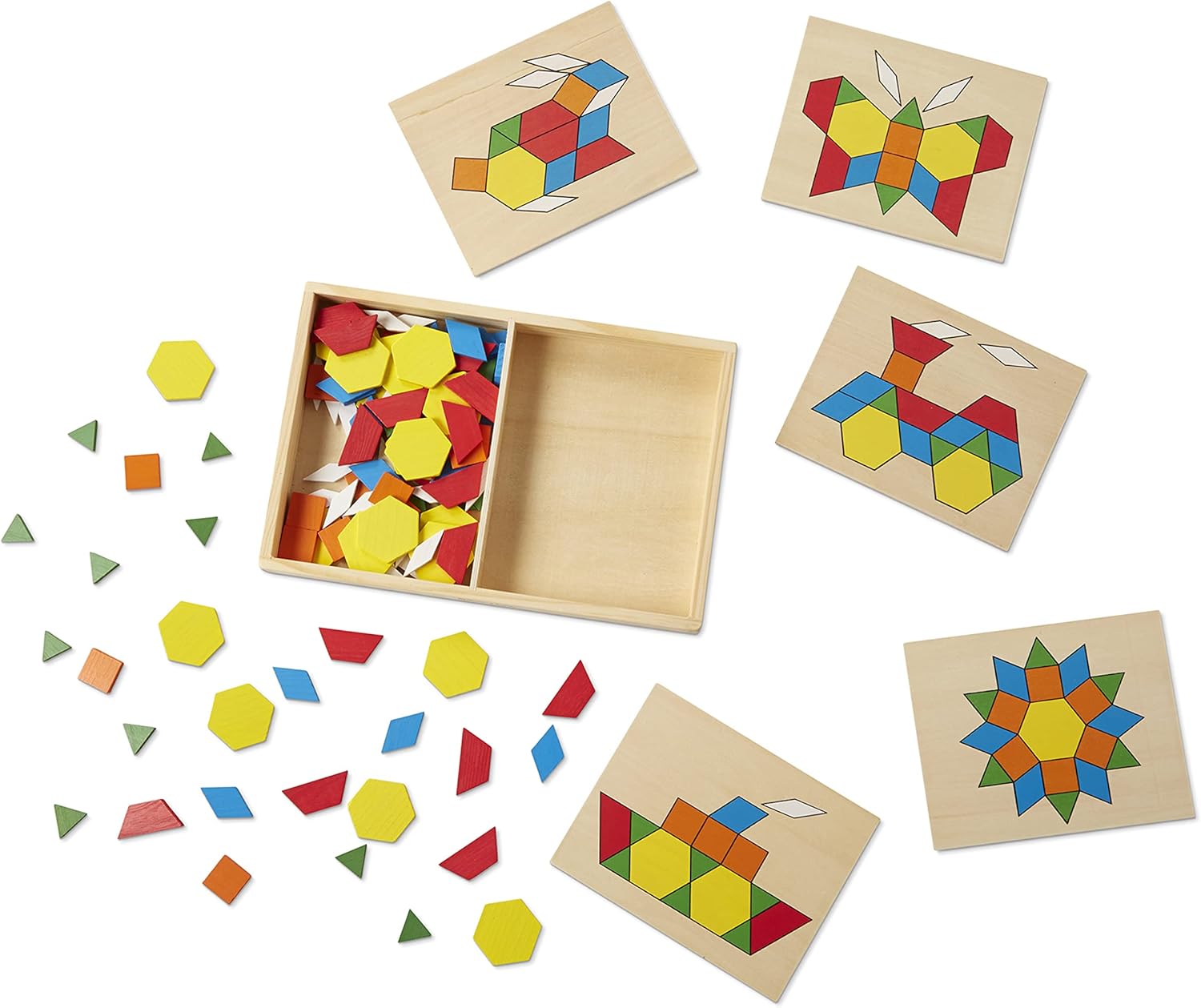 Melissa & Doug Pattern Blocks and Boards Classic Toy