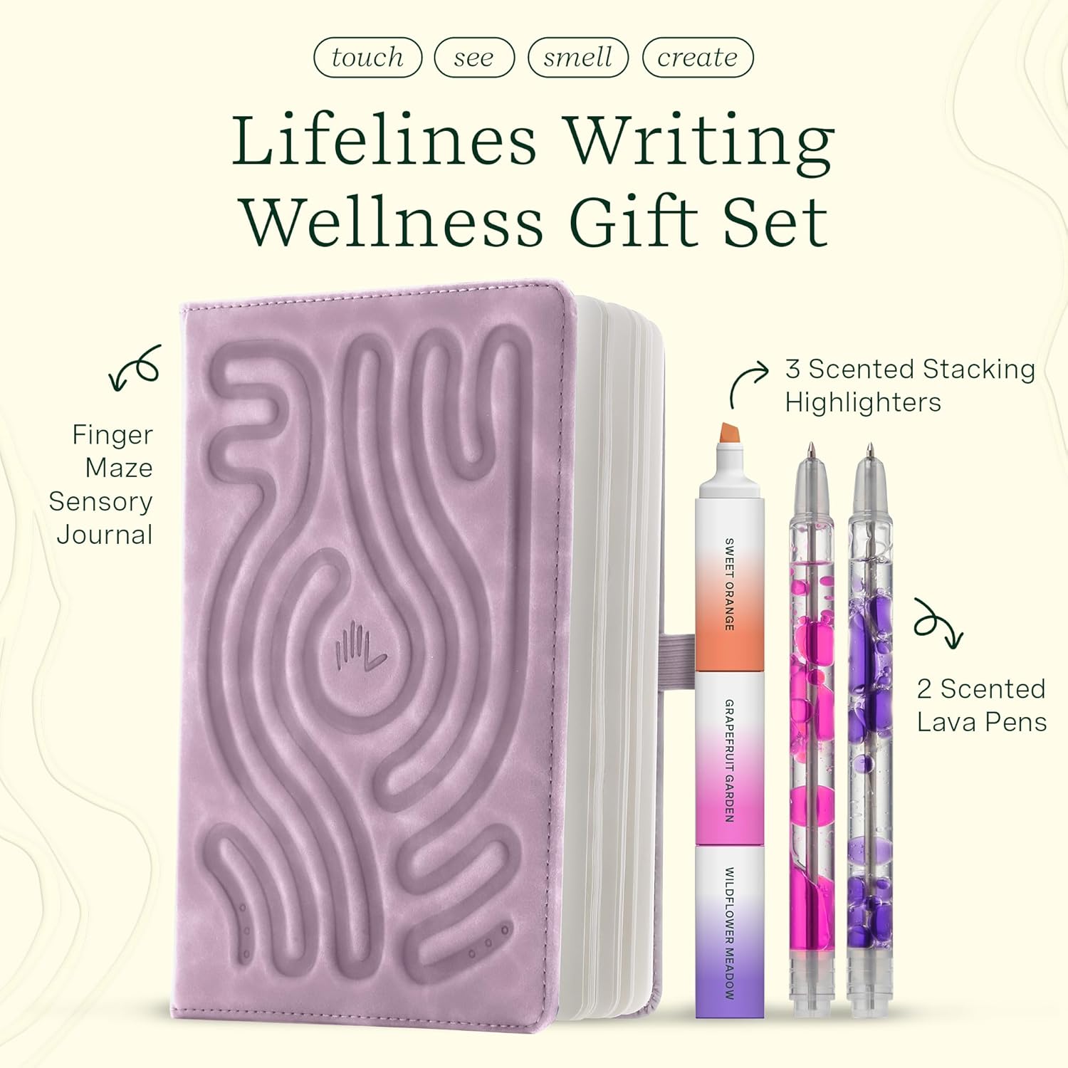 Lifelines Writing Wellness Journaling Gift Set - Dusty Pink