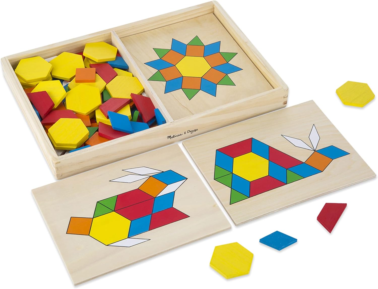 Melissa & Doug Pattern Blocks and Boards Classic Toy
