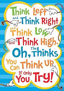 Dr. Seuss Think Left And Think Right Poster