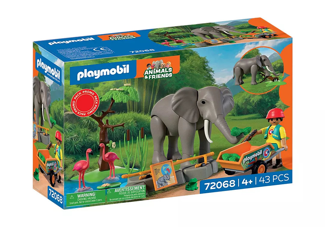Playmobil Elephant with Zookeeper