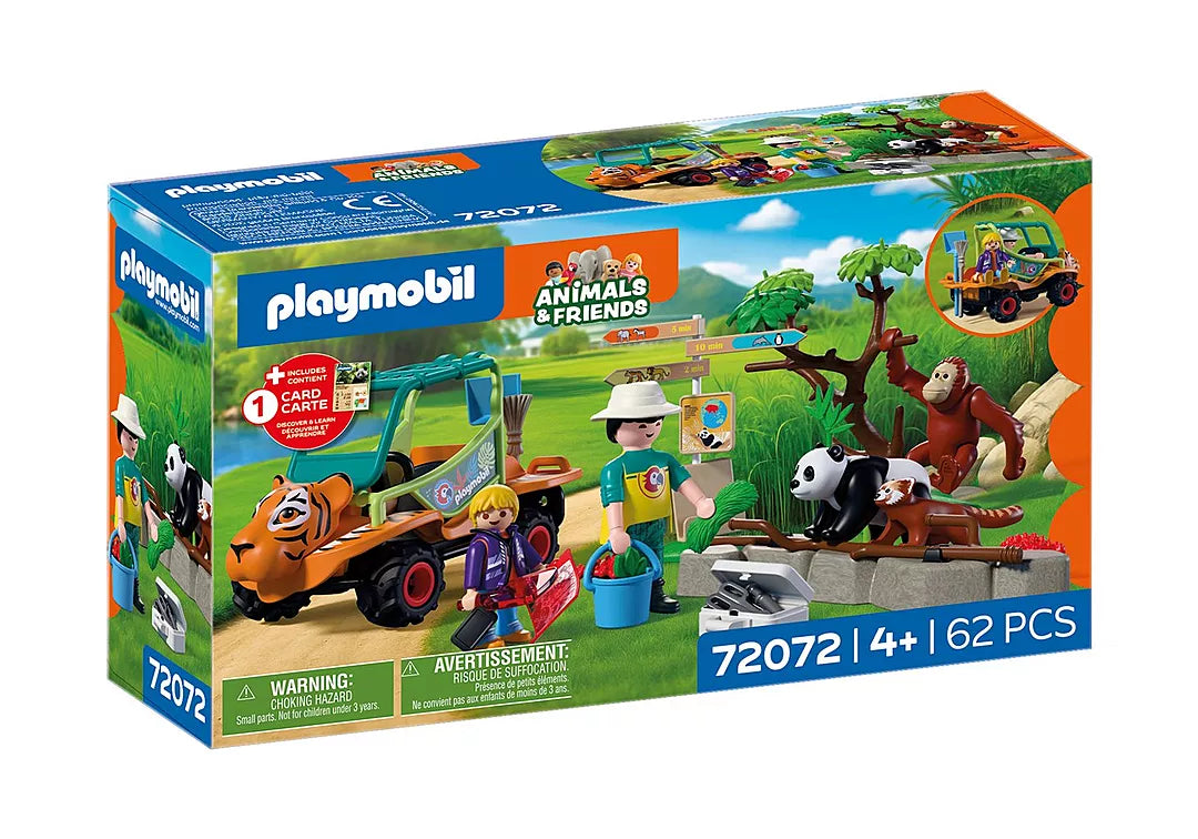 Playmobil Zoo: Zookeeper with vehicle