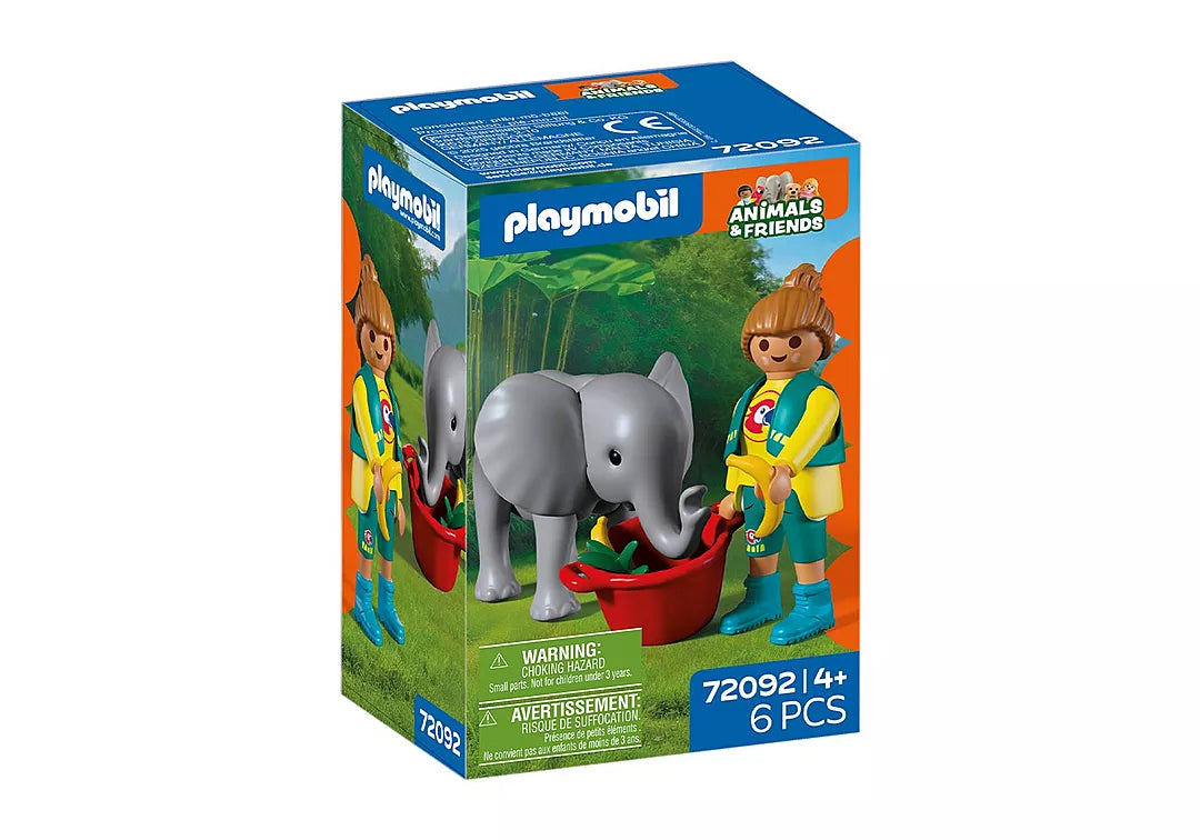Playmobil Zoo: Baby Elephant and Zookeeper