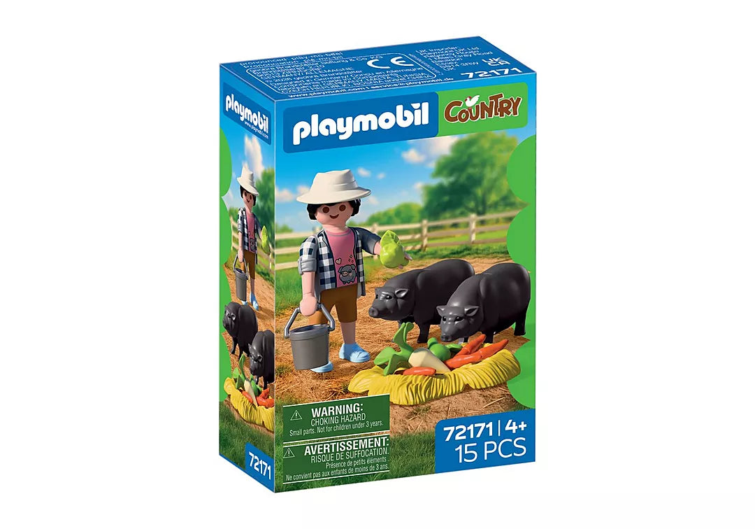 Playmobil Farmer With Potbellied Pig