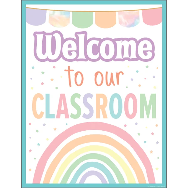 Pastel Pop Welcome to Our Classroom Chart