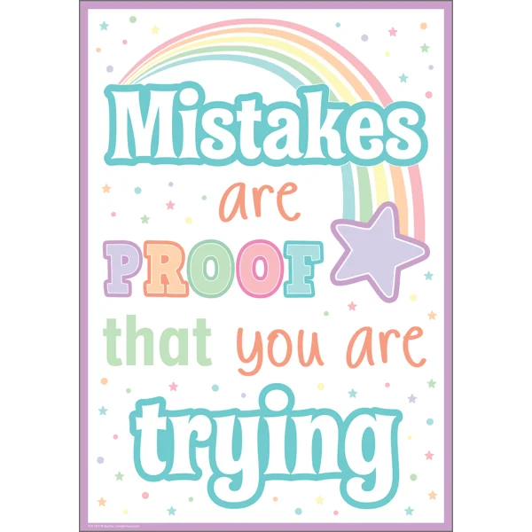 Pastel Pop Mistakes Are Proof Poster