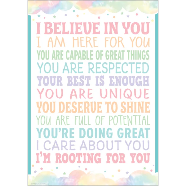 Pastel Pop I Believe In You Poster