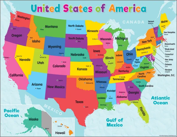 United States of America Map Chart