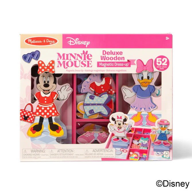 Melissa & Doug Disney Minnie & Daisy Deluxe Wooden Magnetic Dress-Up