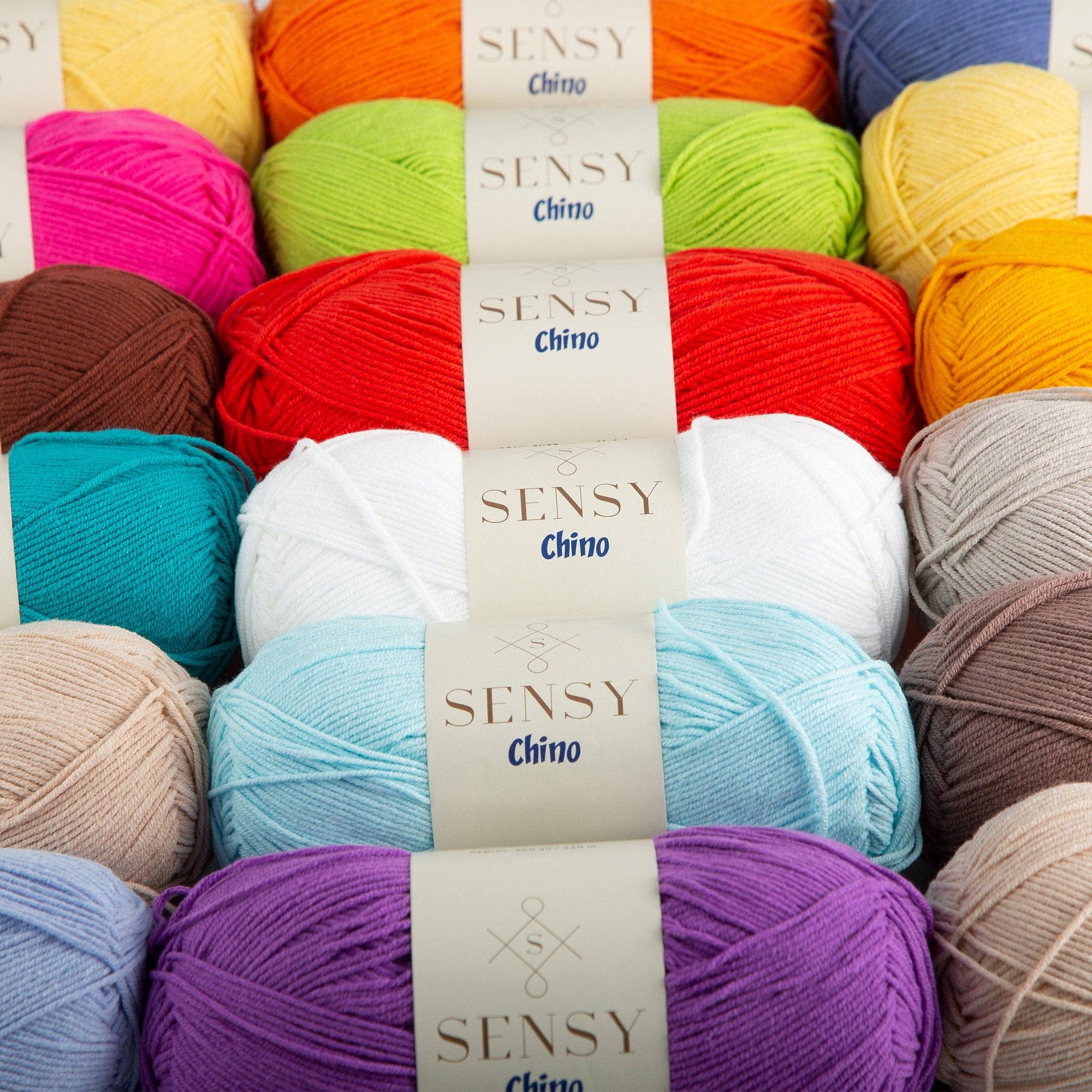 Sensy Chino Soft Cotton Yarn, 3.5 oz, 360 Yards, Gauge 2 Fine