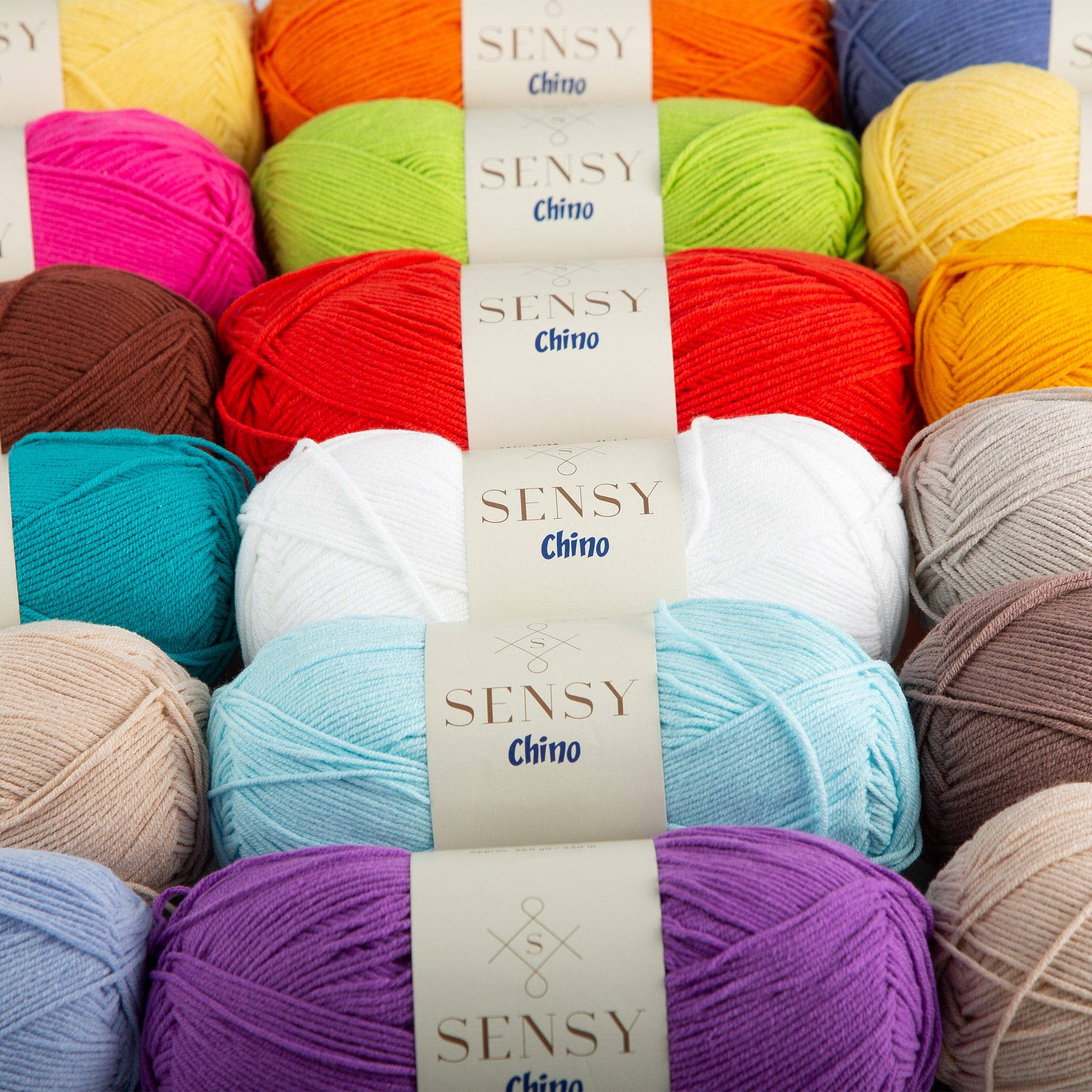 Sensy Chino Soft Cotton Yarn, 3.5 oz, 360 Yards, Gauge 2 Fine