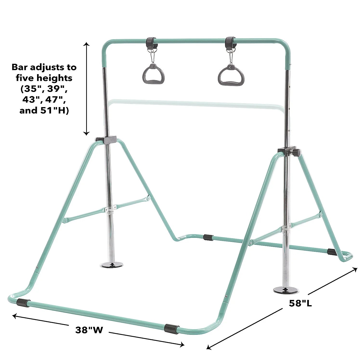 2-in-1 Adjustable Bar and Ring Gymnastics Set