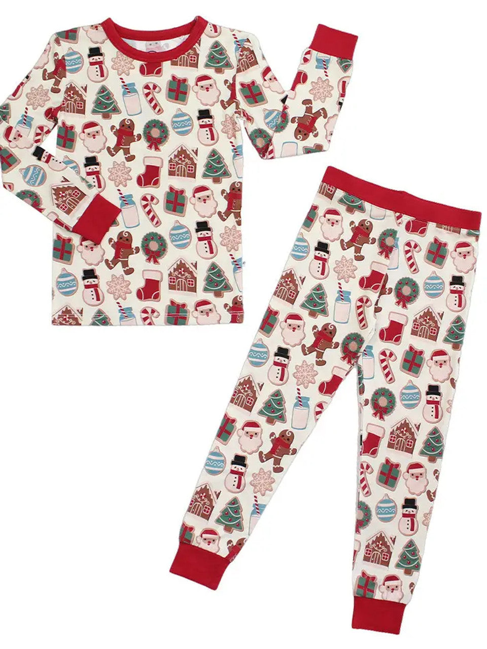 Milk and Cookies Bamboo Two Piece Pajamas - Size 3T