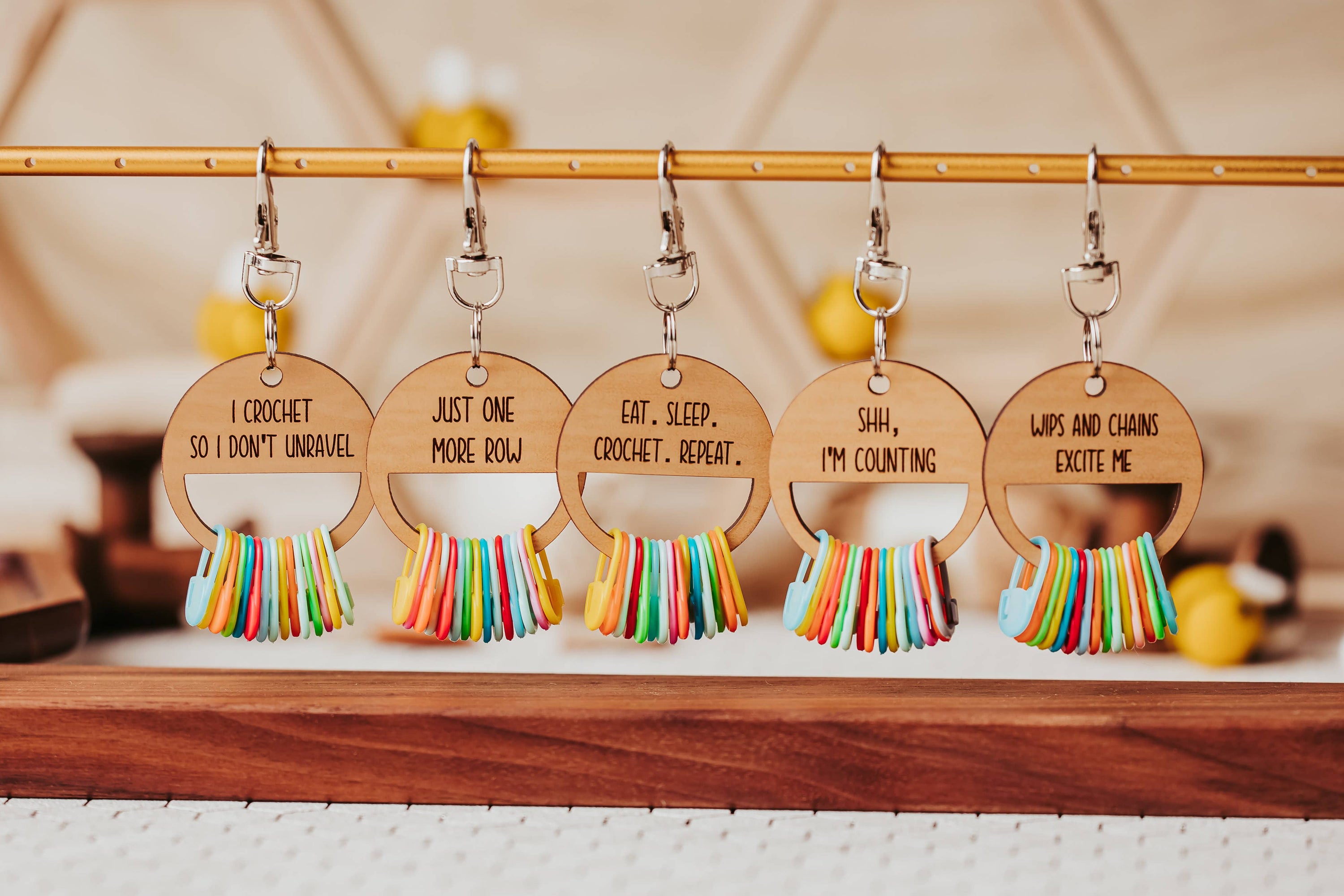 Stitch Marker Holder Keychain