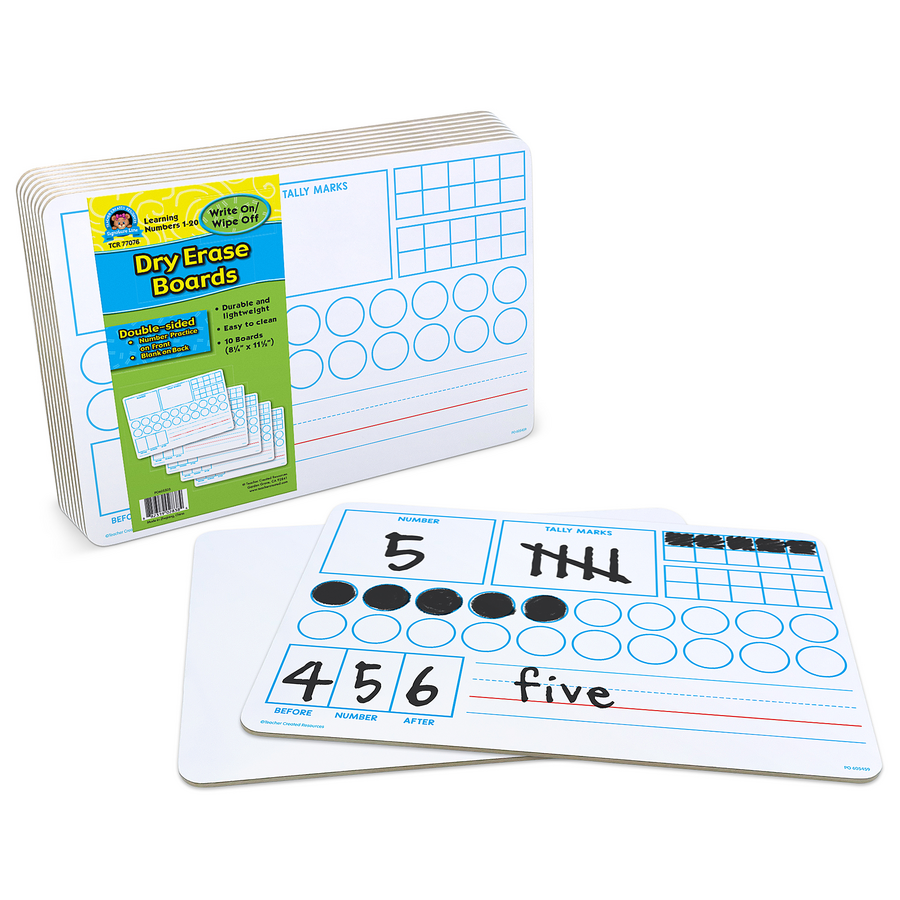Double-Sided Learning Numbers 1–20 Dry-Erase Boards