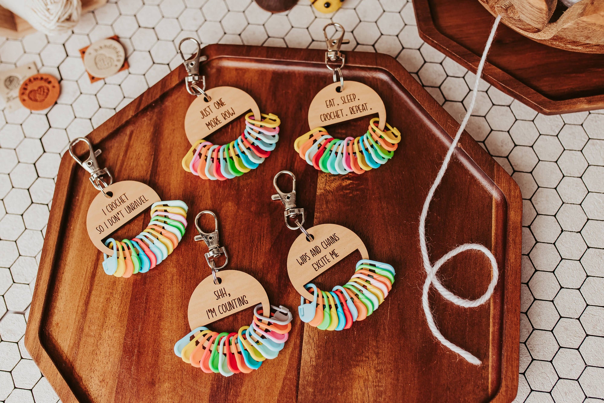 Stitch Marker Holder Keychain