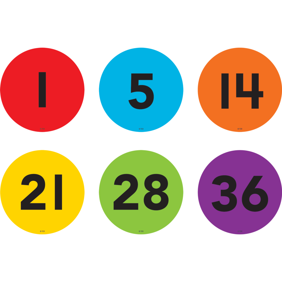 Spot On Floor Markers Numbers 1-36 - 4"