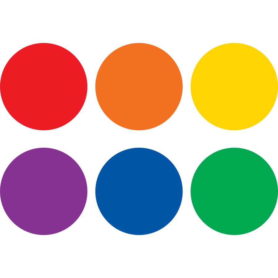 Spot On Floor Markers Colorful Circles - 4"