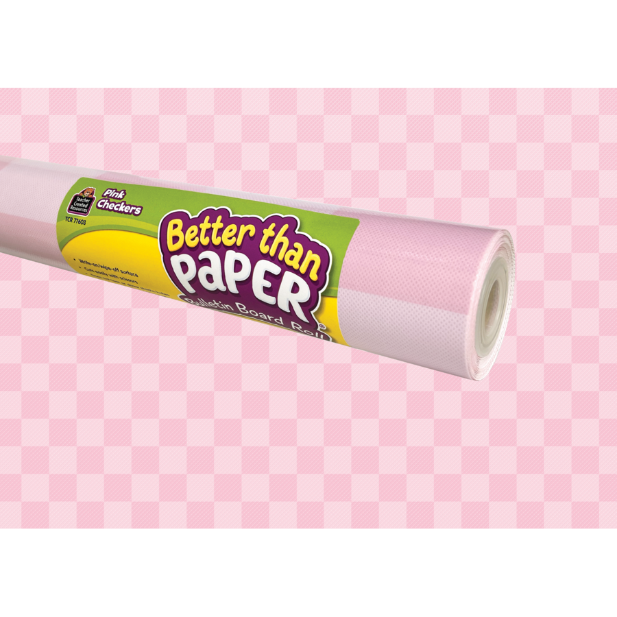 Pink Checkers Better Than Paper Bulletin Board Roll