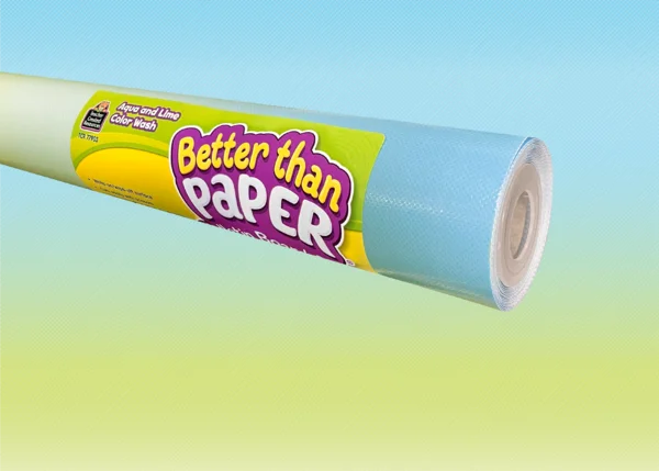 Aqua & Lime Color Wash Better Than Paper Bulletin Board Roll