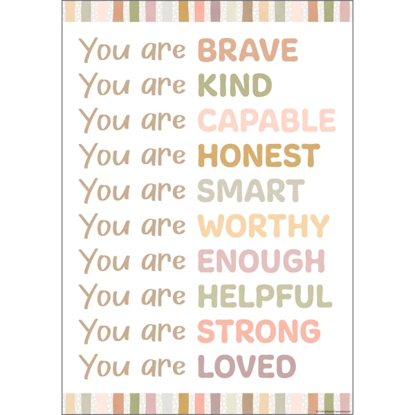 Terrazo Tones You Are Positive Poster