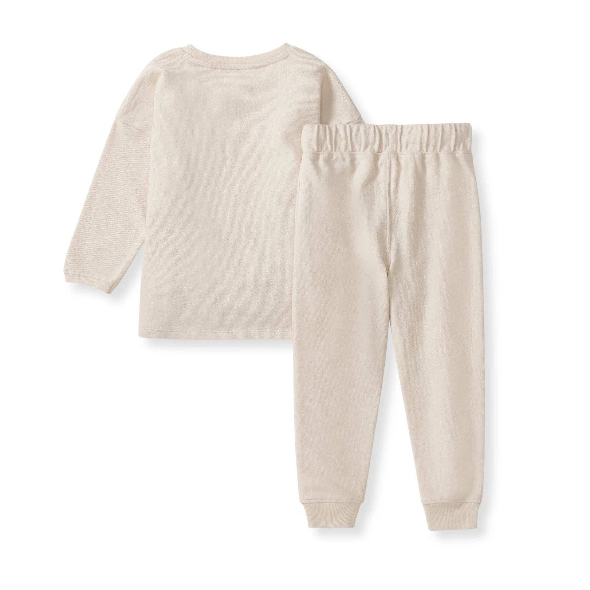 Burt's Bees Organic Cotton Toddler Textured Knit Sweatshirt & Pants Set